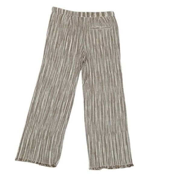 Free People Marta Brown Stripe Straight Leg Pants - Picture 4 of 6